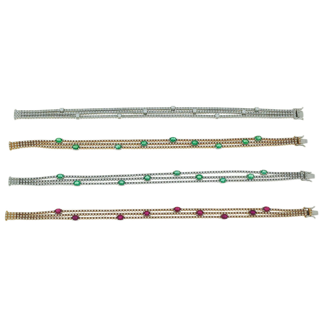 Bracelet tennis carré 3 rangs Golay BRDMBTL03-14016110096