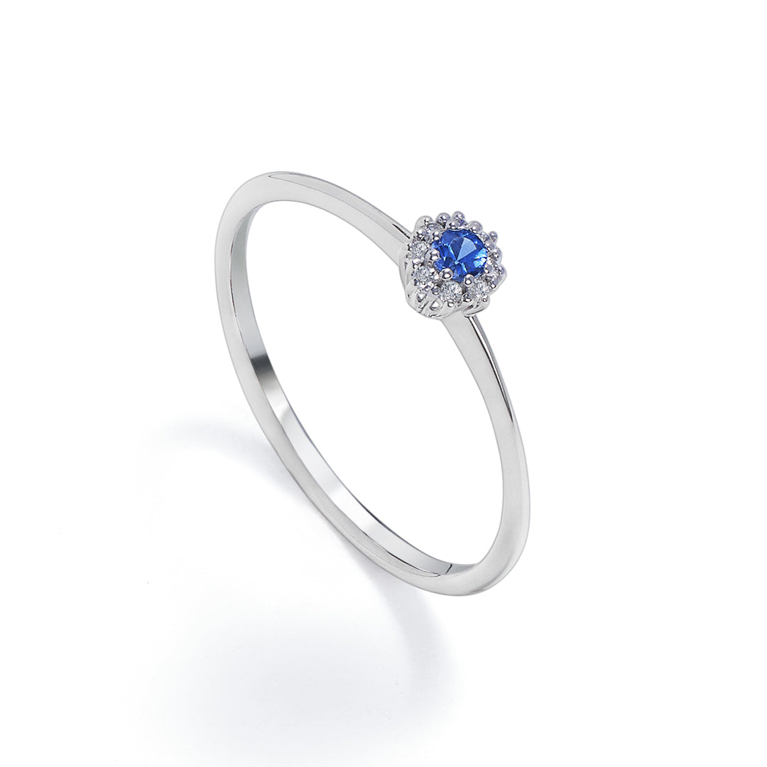 Nihama an 18k sapphire no. ct.0.08 diam. 0.04 ct size 1 NA5139O4ZFN008