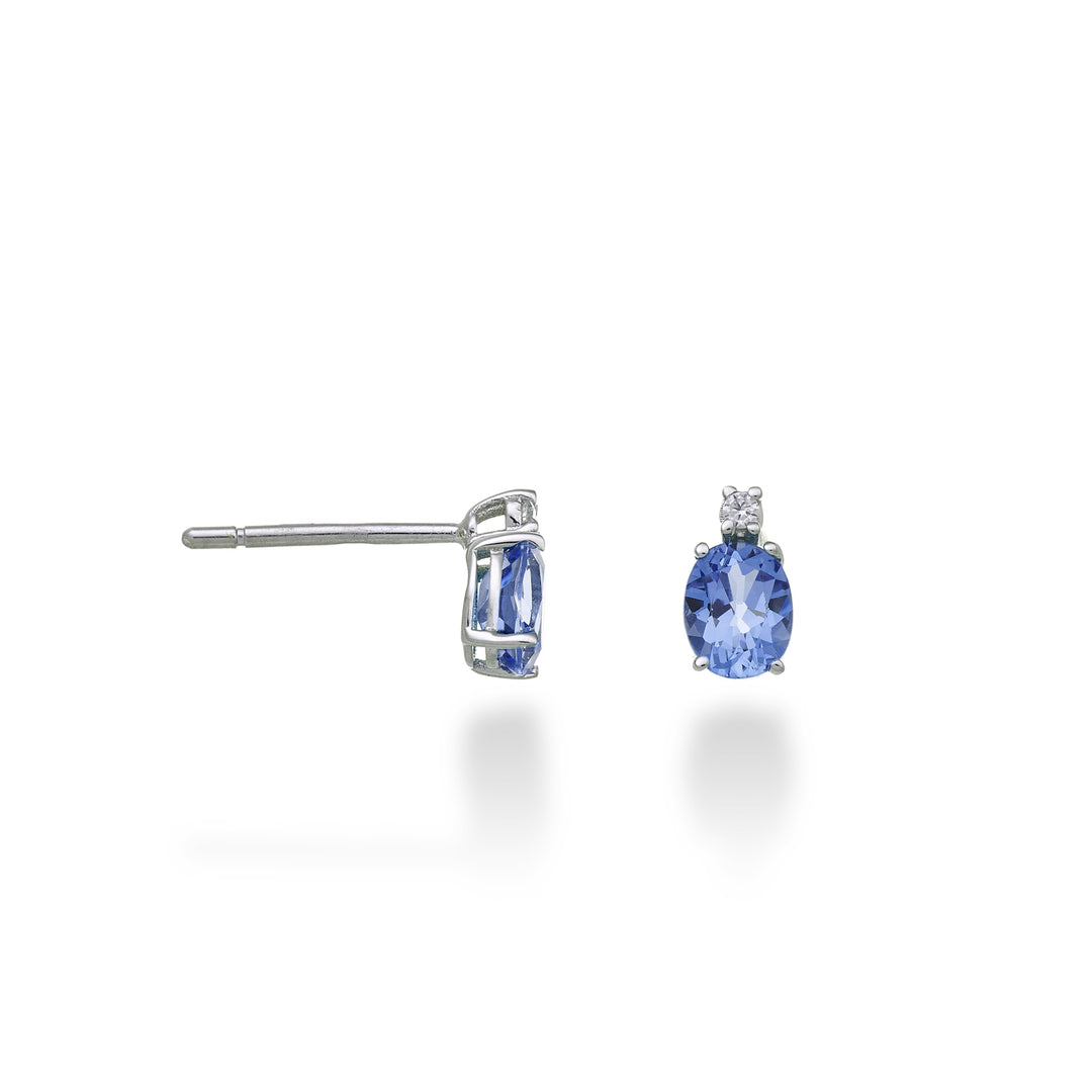 Mikiko oder 9k Tansanit n. oval 5x4 ct.0,60 Durchm. 0,02 ct MO5163R4TZN