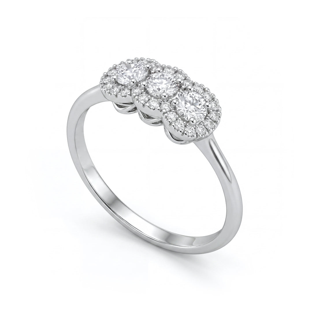 Bague trilogie Golay diam. Contour partagé 0,12 ct ATRL877D012-26131110069