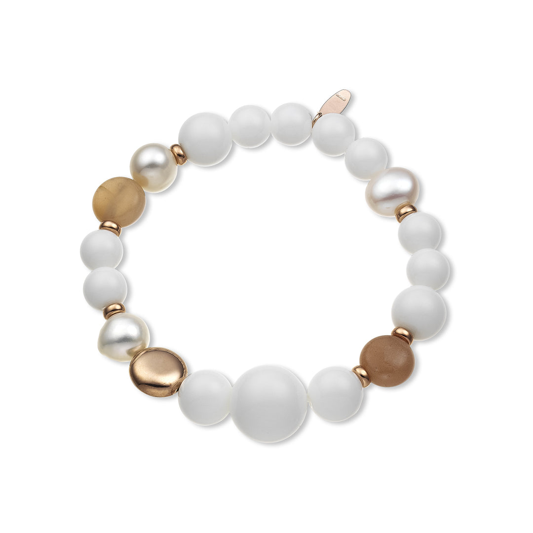 Nihama br ag925 fw bar 9/10 agate blanche aggloméré 8/10/14mm pierre de lune NB7444A3PIETRALUNA