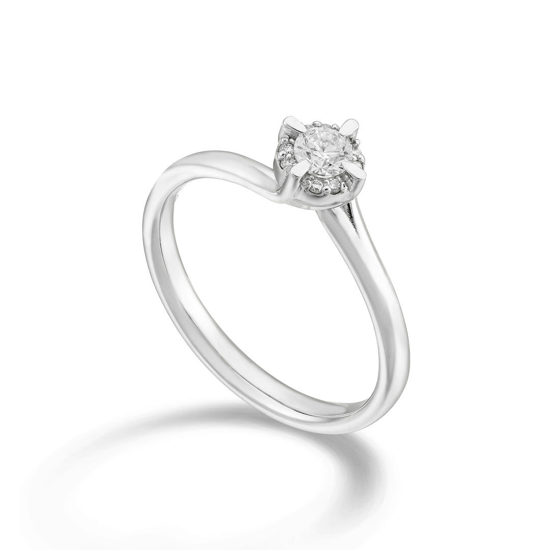 World Diamond Group solitaire ring diam between prongs, cen. 0.08ct ASLC422DI08-24059110127
