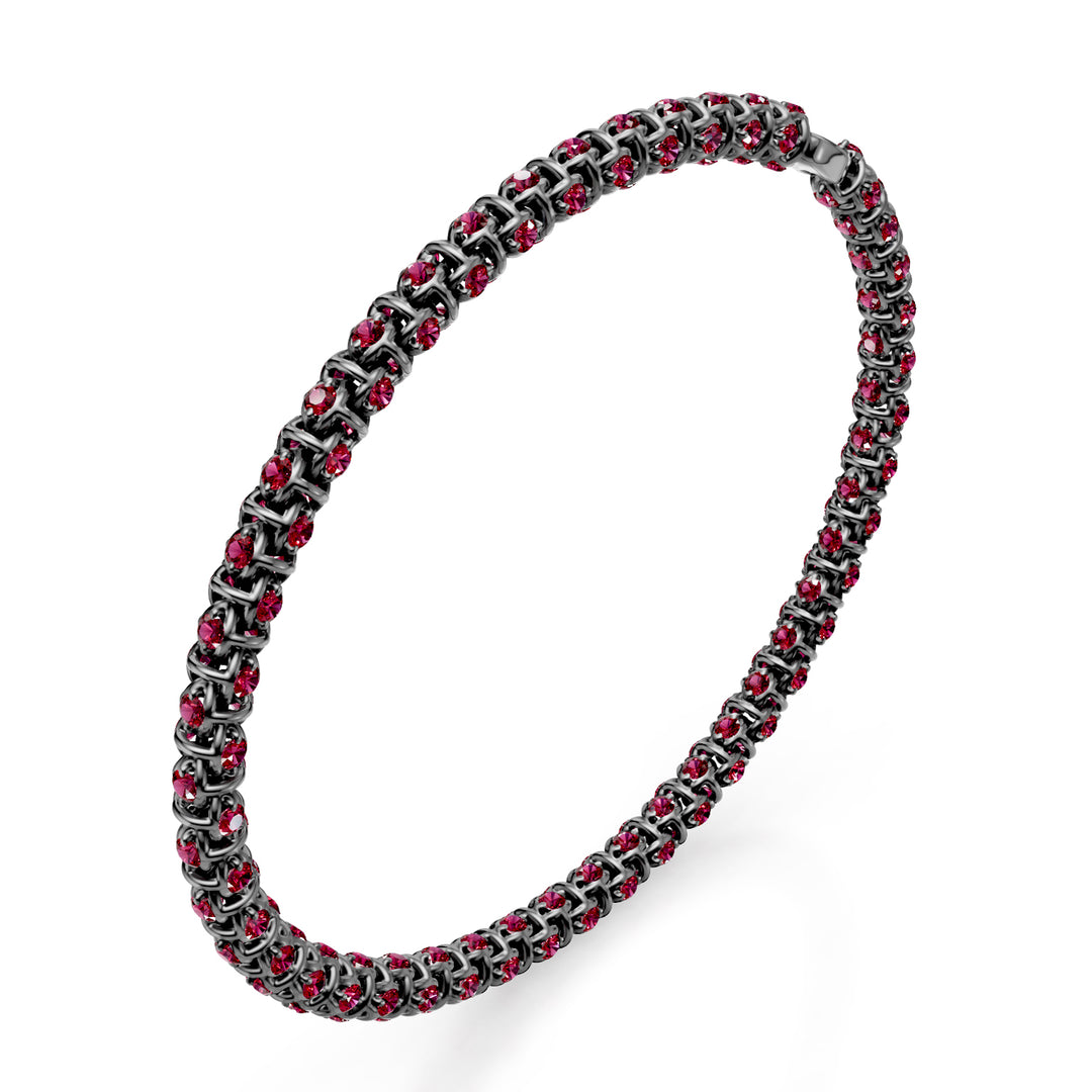 Golay bracciale maglia morbida con rubini ct0,0017 nero BD540RU0017N-190-24345110101
