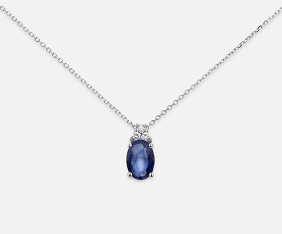 Mikiko cl 18k Saphir n. oval 7x5 ct.1,05 dia ct.0,045 MD5055O4ZFN105