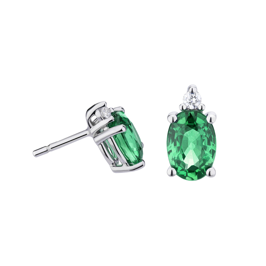 Golay orecchini smeraldo ovale 6x4 e diamanti OCL092DISM1-23174110053