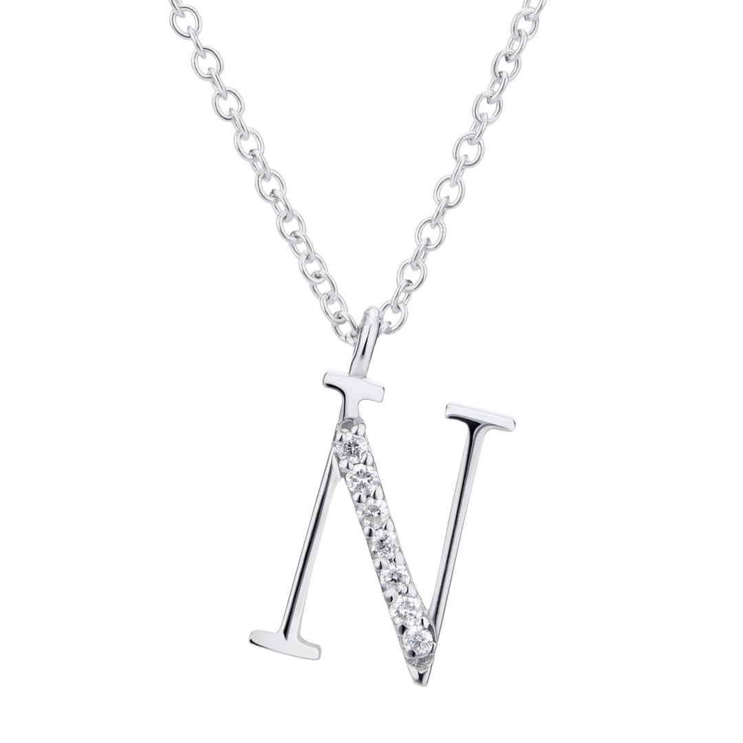 Golay cl 18k lettera n big diam. ct.0,04 oro bianco GDGFNO4