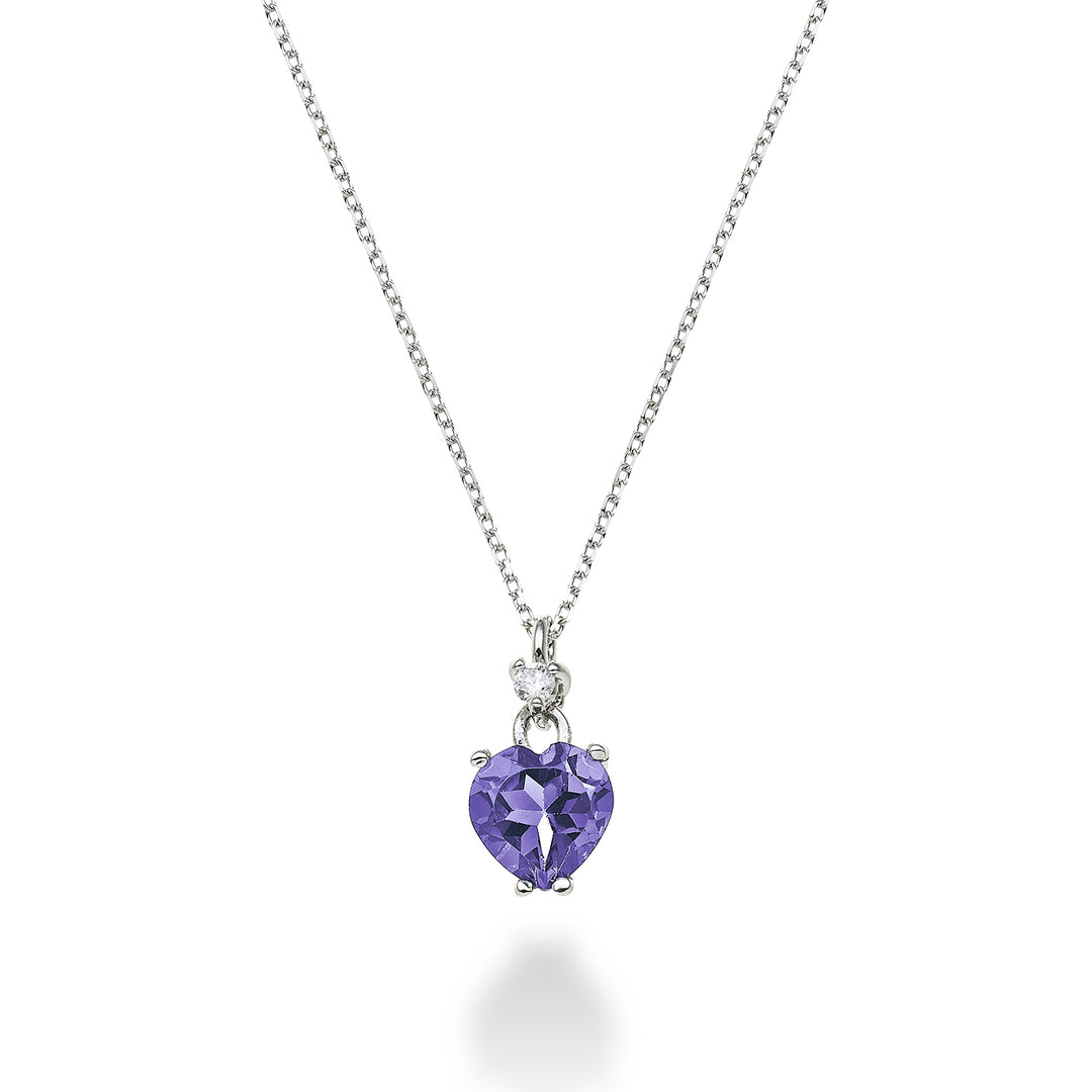 Mikiko cl 18k Amethyst Herz 6x6 ct.0,65 Durchm. ct.0,02 MPCL198DIAMET66O4