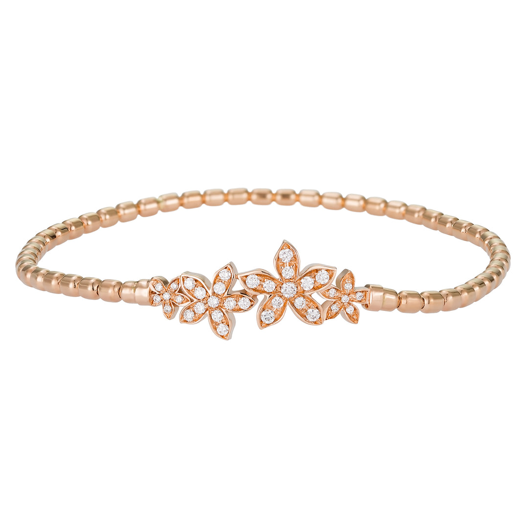 Bracelet ressort Golay anthea avec fleurs et diamants BPV021DI4-18151110104