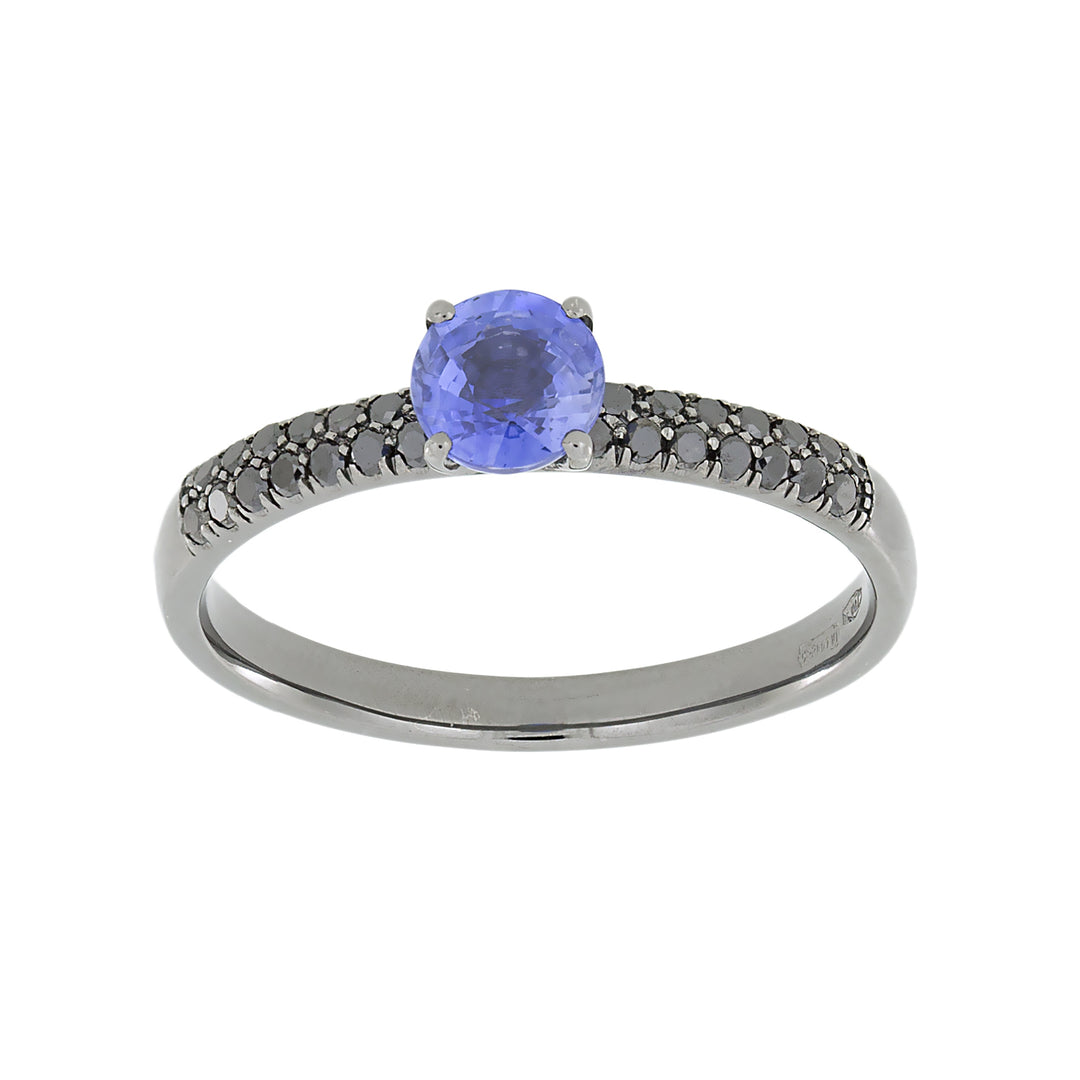 Golay ring pave black + blue sapphire AFP1170NBS-21279110066