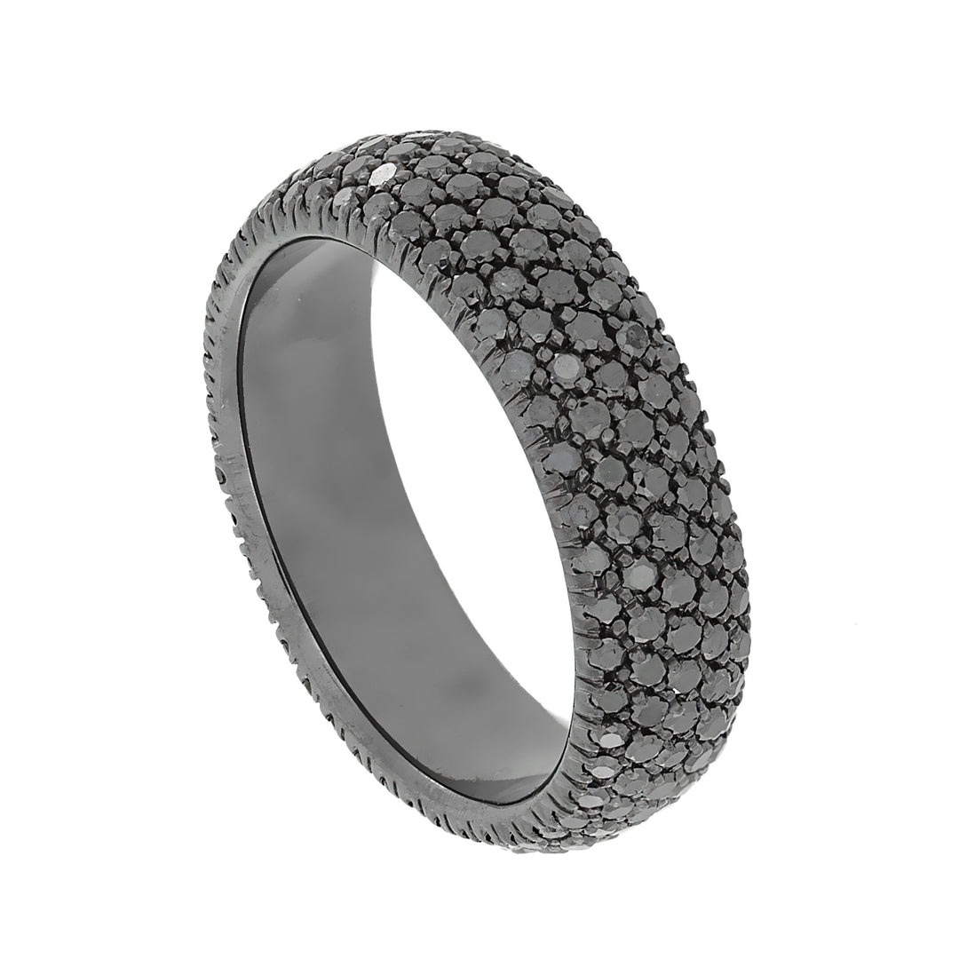 Bague Golay pavé noir AFP1221N-12157110155