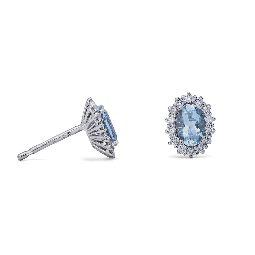 Nihama oder 9k ovaler Aquamarin 6x4 ct.0,60 Durchm. 0,26 ct NO5068R4AM
