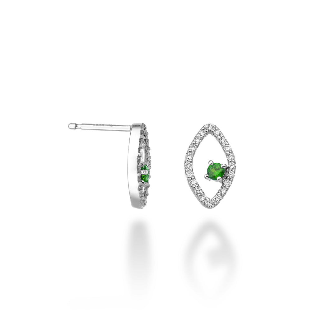 Weltdiamantengruppe oder 18 Karat „Augen“-Smaragd n. ct. 0,14 Dia kt. 0,30 GO5140O4SMN044