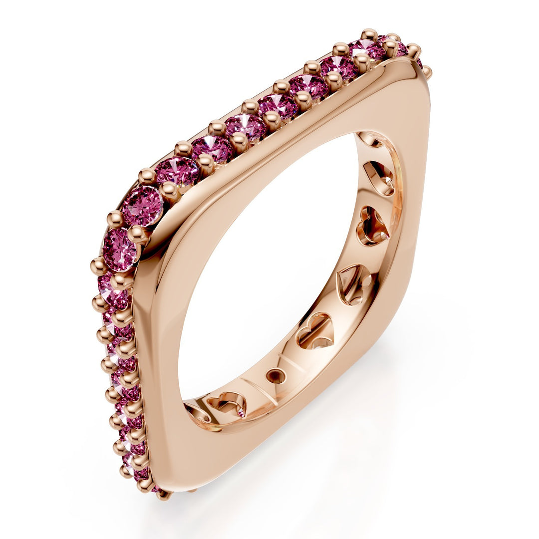 Golay Gyrodito Ring Cubika Linie rosa Saphire ACUBETZP1-23059110024