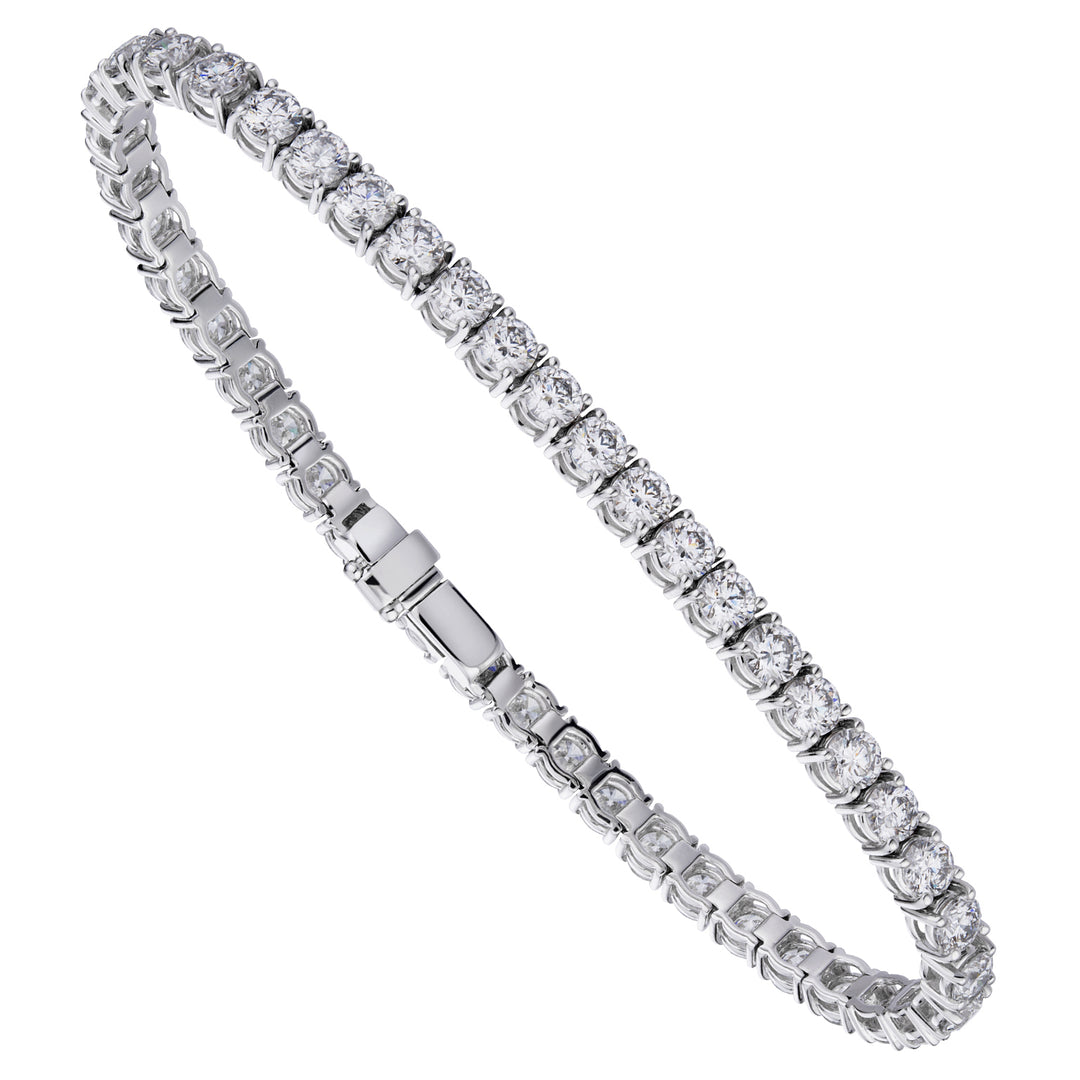World Diamond Group Tennisarmband mit Drahtlünette, ct. 5,50 BFO16010-21146110046