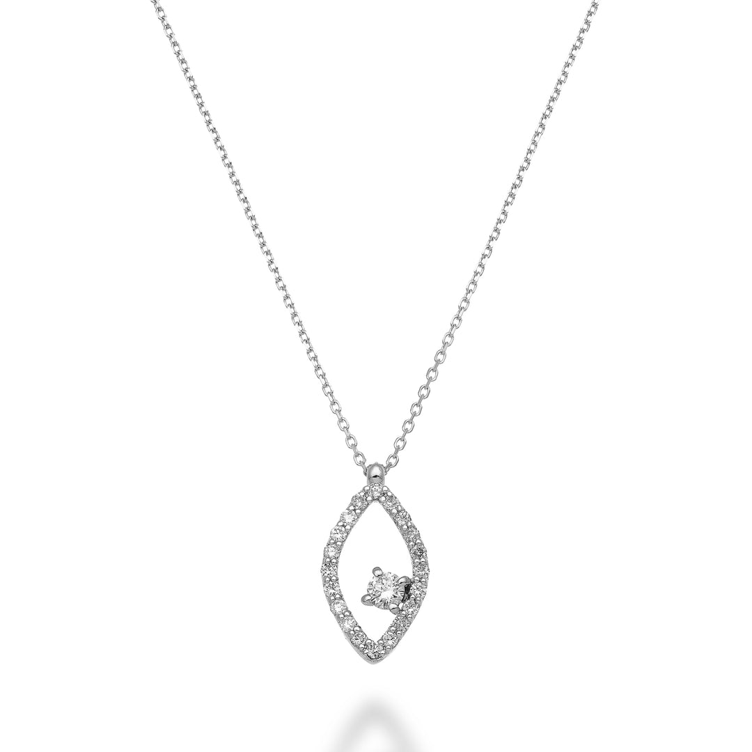 World Diamond Group collana 18k ct.0,23 "occhio" GD5159O4BR023