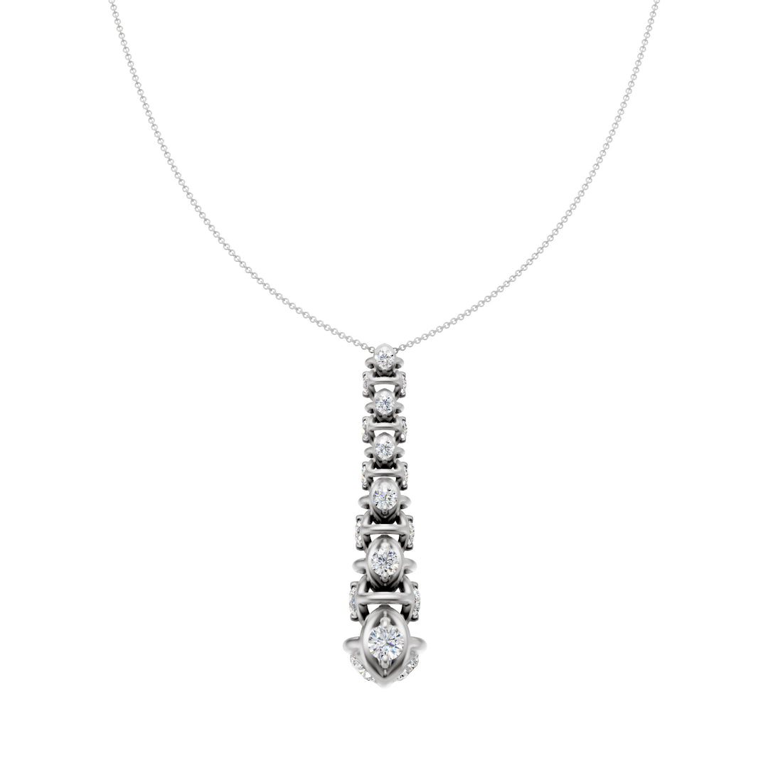 Golay necklace with soft mesh pendant in white gold GD540D300B-24284110041