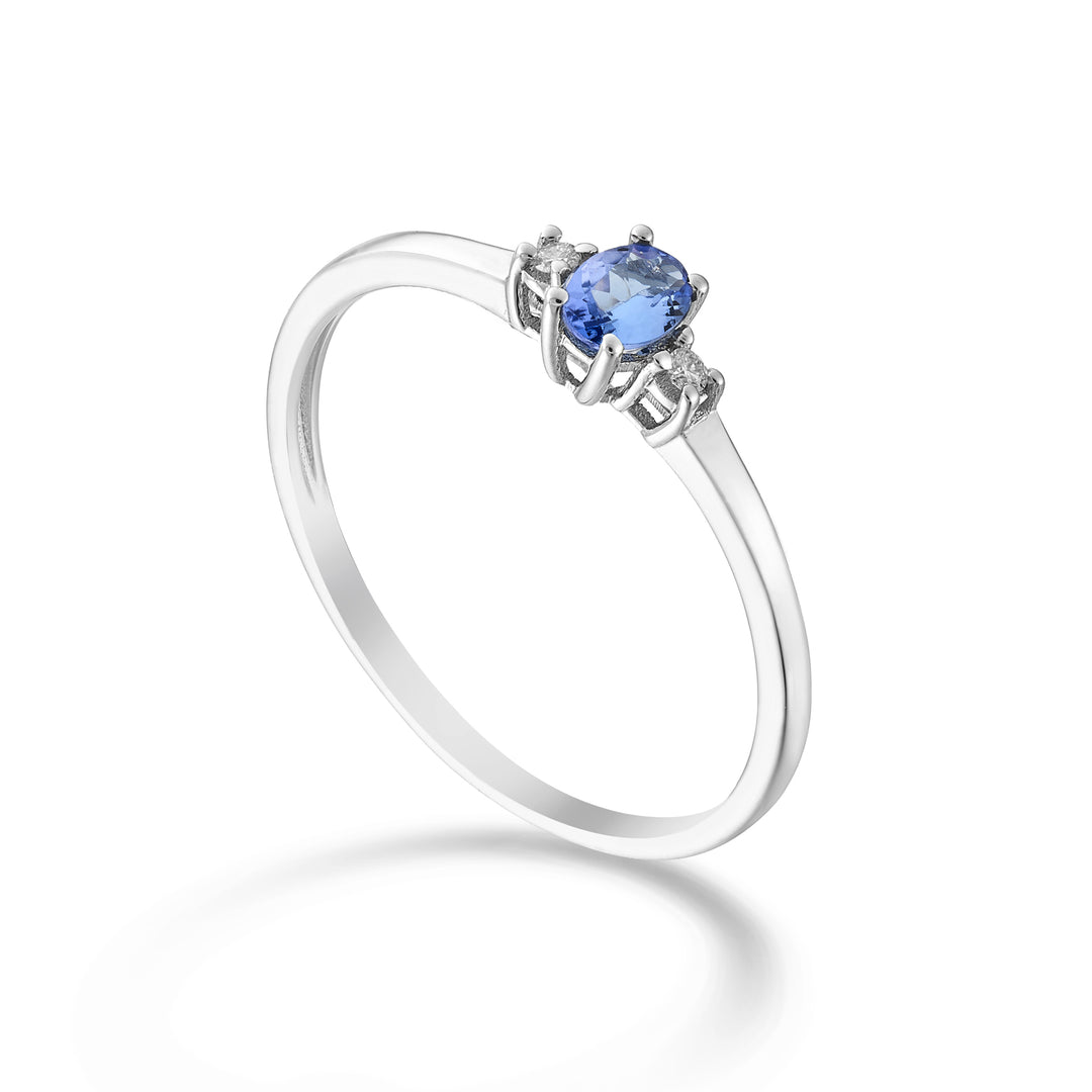 Mikiko und 9k Tansanit n. oval 4x3 ct.0,14 Durchm. 0,02 ct MA5190R4TZN