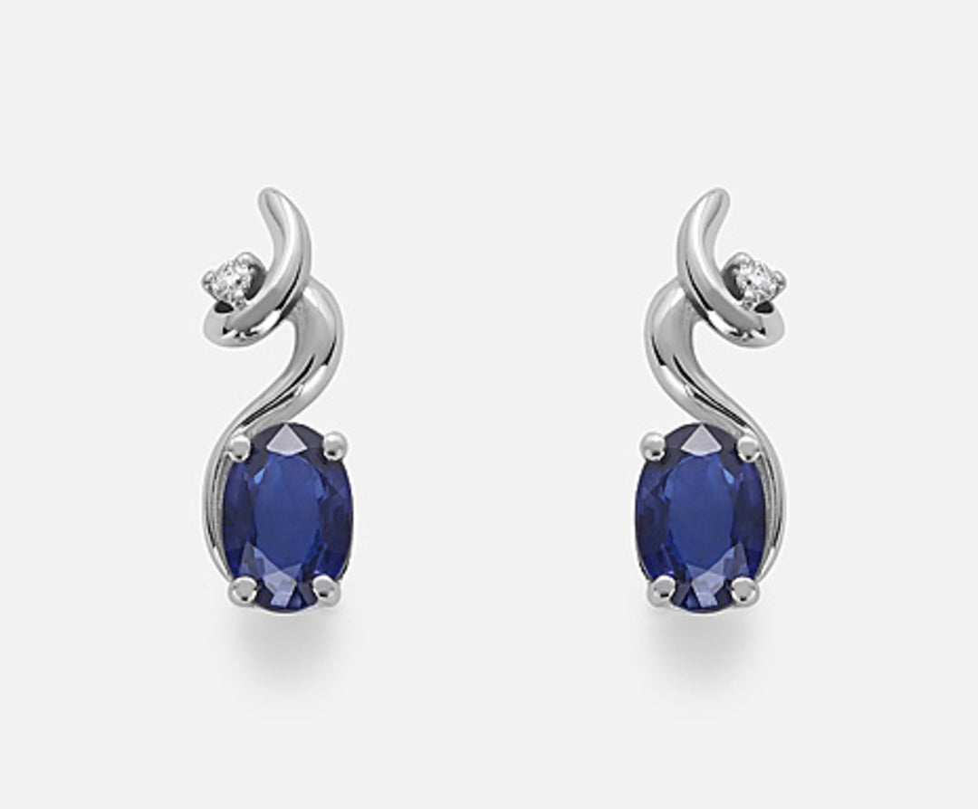 Nihama ou saphir ovale 18 carats 6x4 ct.0,80 diam. 0,02 ctNO5013O4ZFD