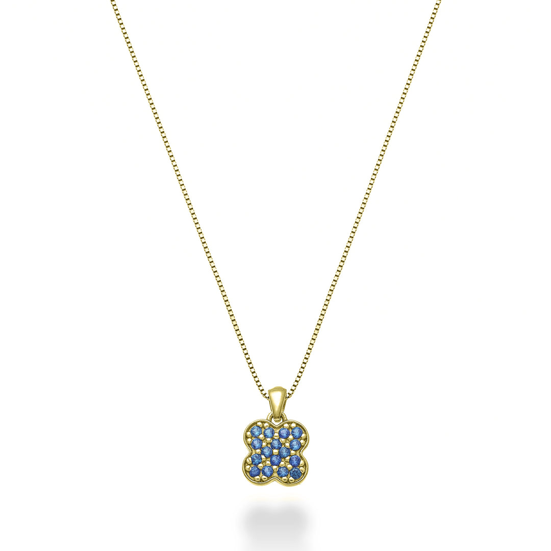 Nihama cl 18k saphirs trèfle à quatre feuilles 0,12 ct or jaune ND5163O1ZFR