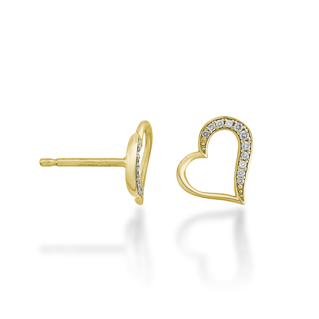 Mikiko or 18k cuore metà liscio oro giallo diam. ct.0,08 MO5059O1BR008