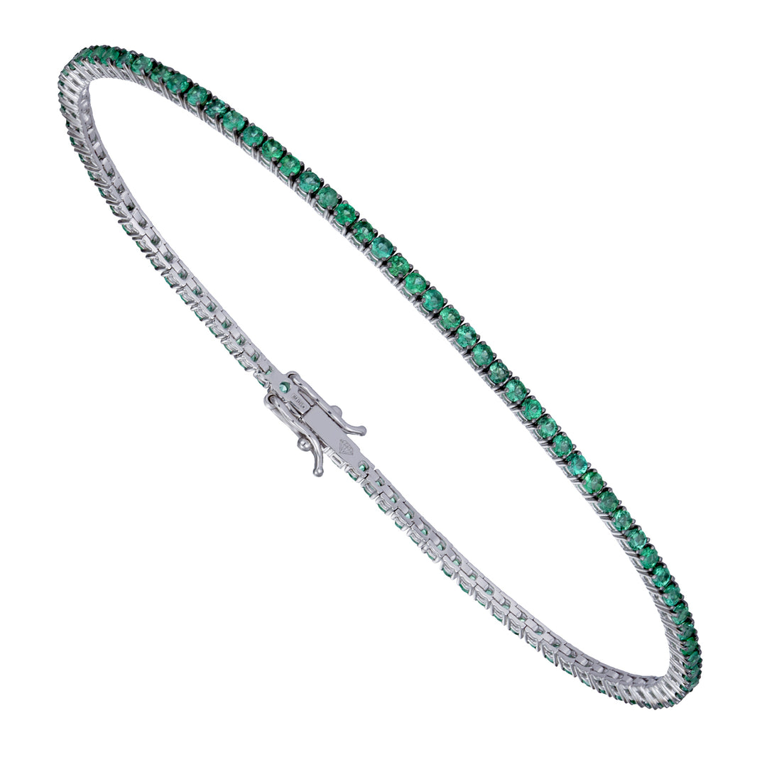World Diamond Group bracciale tennis filo smeraldi BTF001SM2