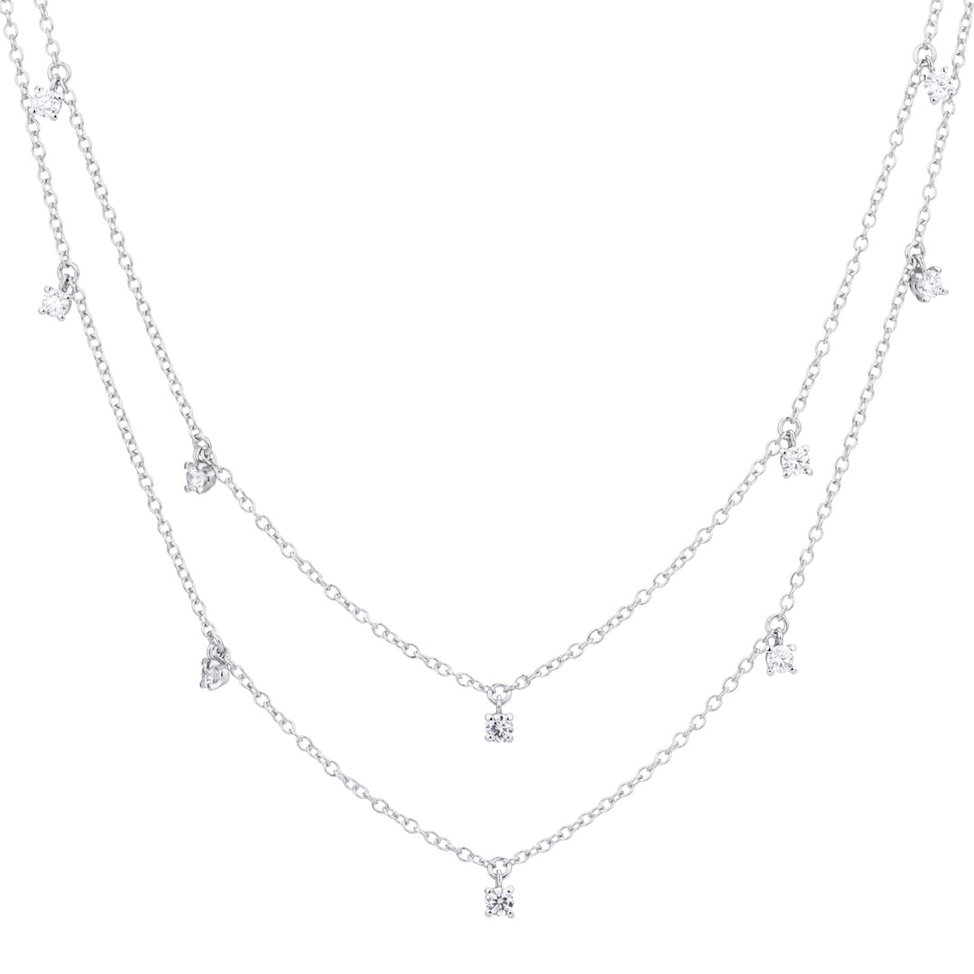 Groupe mondial de diamants cl 18k diam. Lunette à griffes double rangée 1,00 ct taille 2 blanc GD5105O4BR100-2
