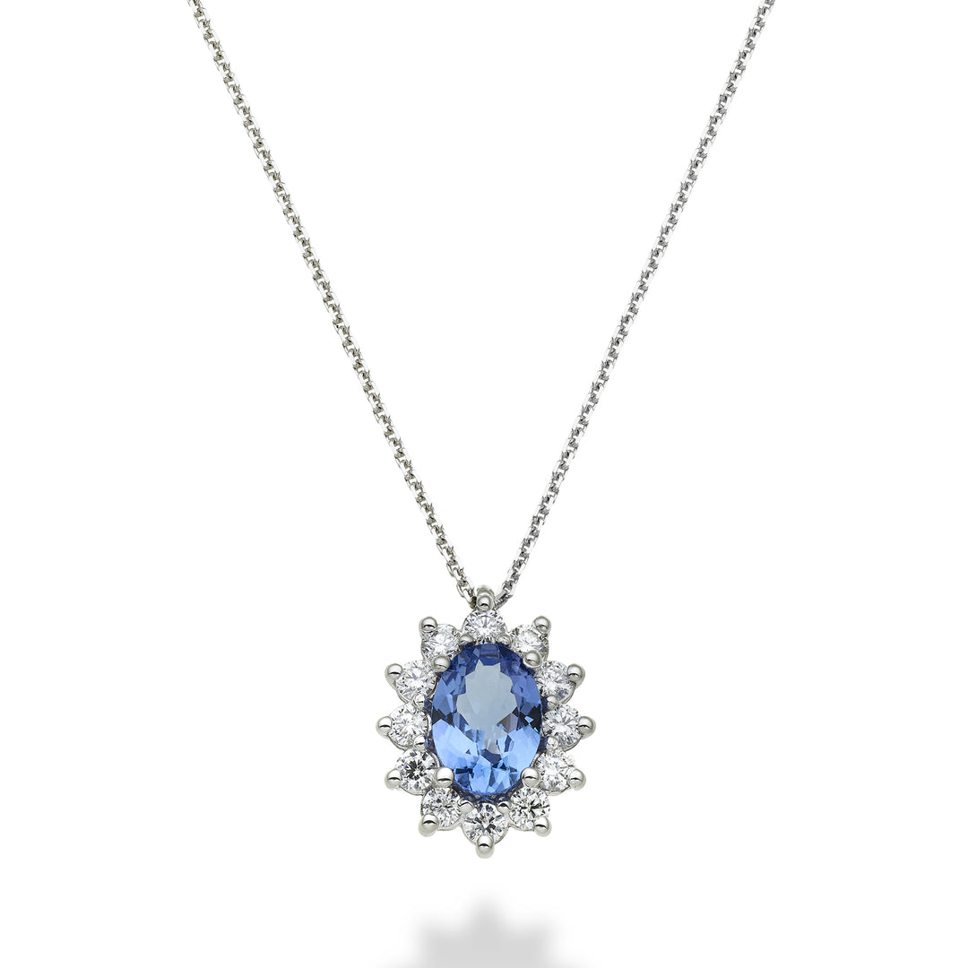 Nihama cl 18k Tansanit n. oval 7x5 ct. 0,60 Durchm. 0,30 ct ND5048O4TZN