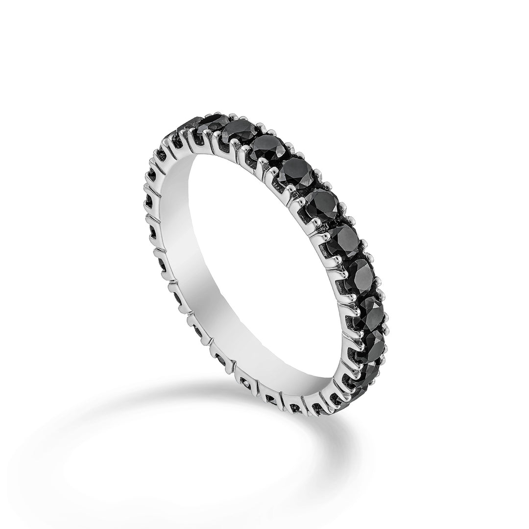 Bague Golay d. noir ct 3,00 or blanc taille 21 AETL022BK200B-21-23164110083