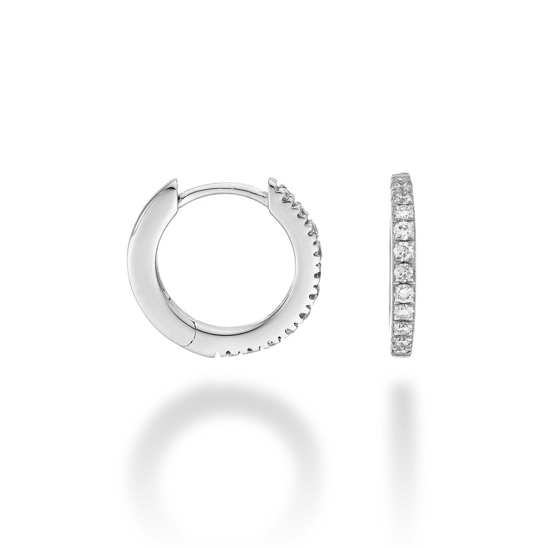 Mikiko ou 18k ct.0.22 taille 3 or blanc diam. est. 13,5 mm MO5078O4BR022-3