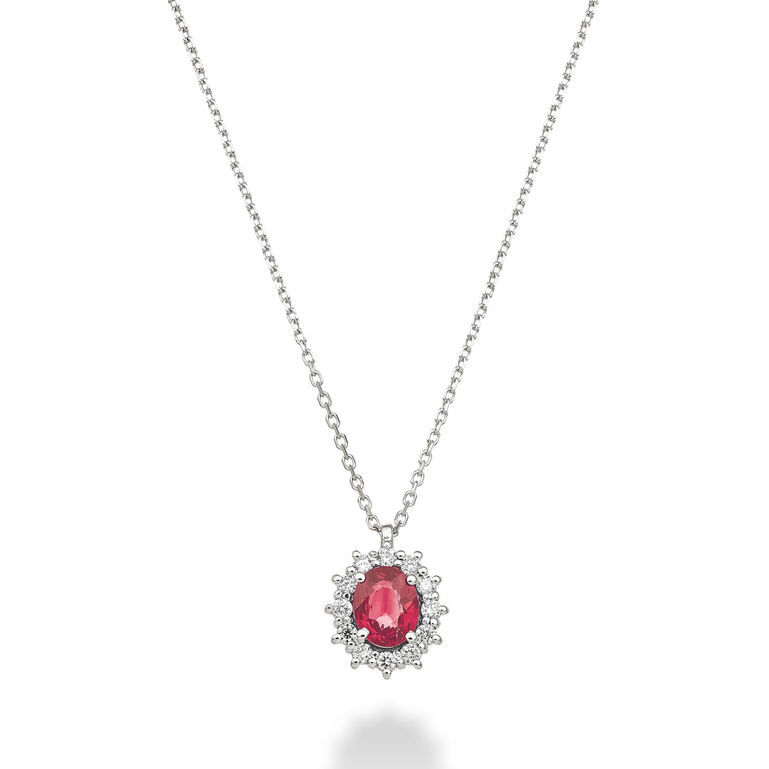 Nihama cl 9k ovaler Rubin 5x4 ct.0,40 Durchm. 0,10 ct ND5126R4RBC