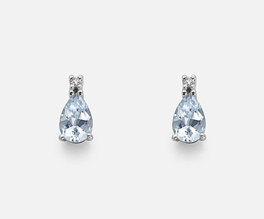 Nihama or 18k aquamarine drop 6x4 ct.0,60 diam. 0.02 ct NO5026O4AM