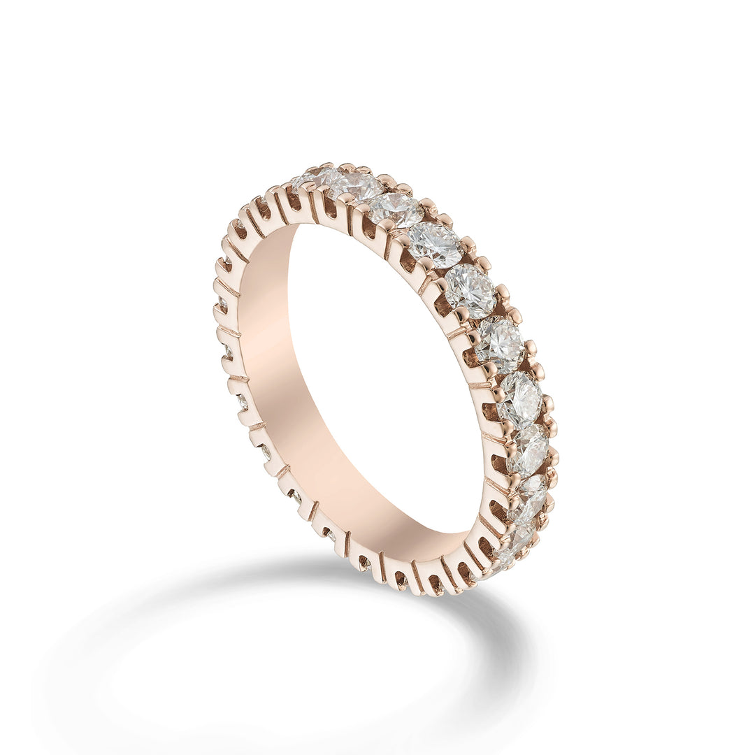 Golay linear rose gold finger ring AETL022DI152R-23164110063