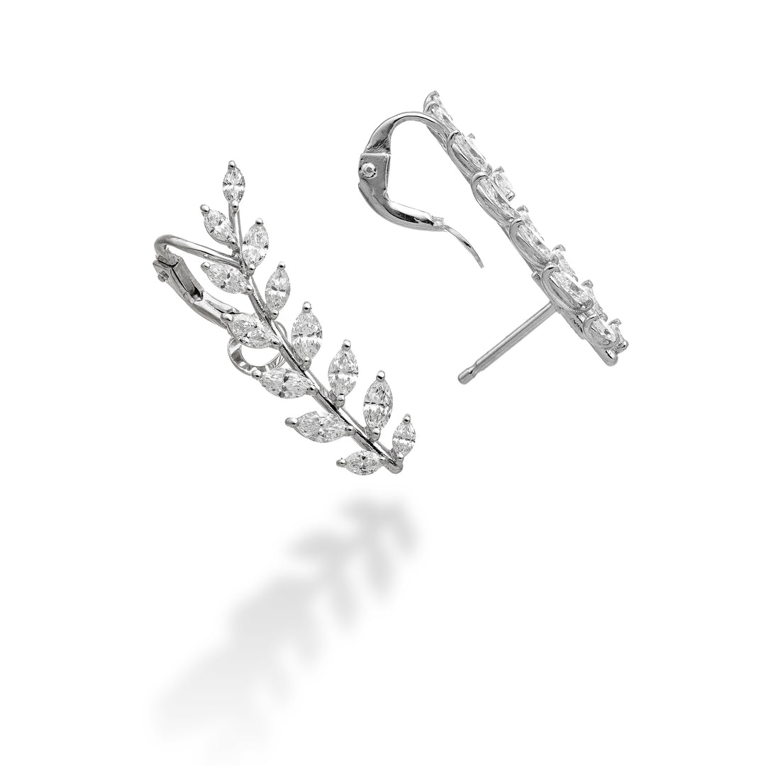 Golay Olivenbaum-Mono-Ohrring mit Marquise, Weißgold, rechts OD839DBDX