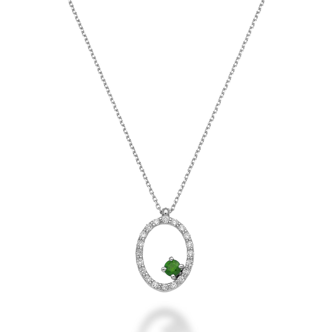 World Diamond Group cl 18k "oval" emerald n. ct.0.07 diam. ct.0.15 GD5156O4SMN022