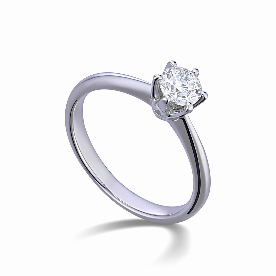 World Diamond Group solitaire ring 6 prongs in platinum AGI1830PT-25169110152
