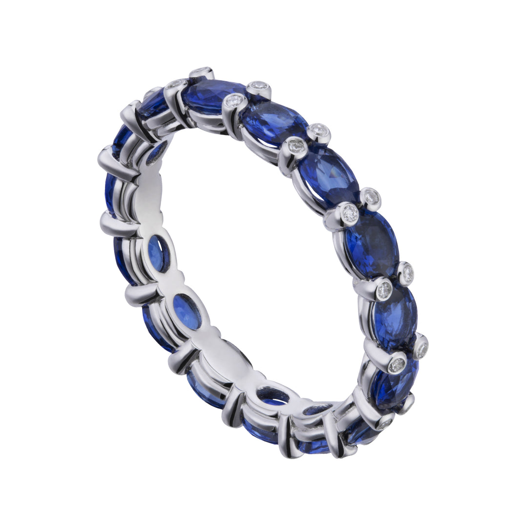 Golay gyrodito ring with 4x3 oval sapphires and diamonds AET073DIZB-21076110011