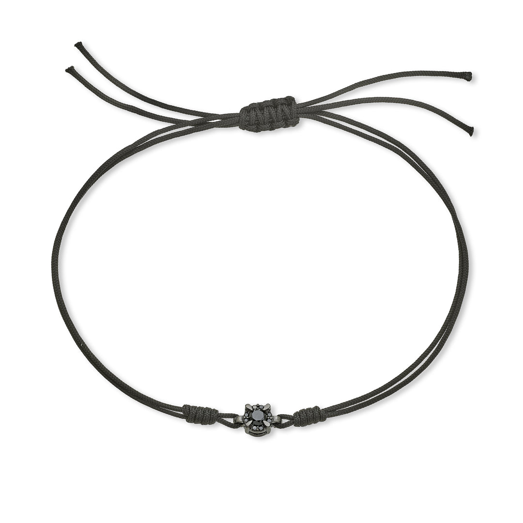Nihama br 18k ct.0,18 diam.black round size 3 rhodium black/black NB5058O6BK3NE