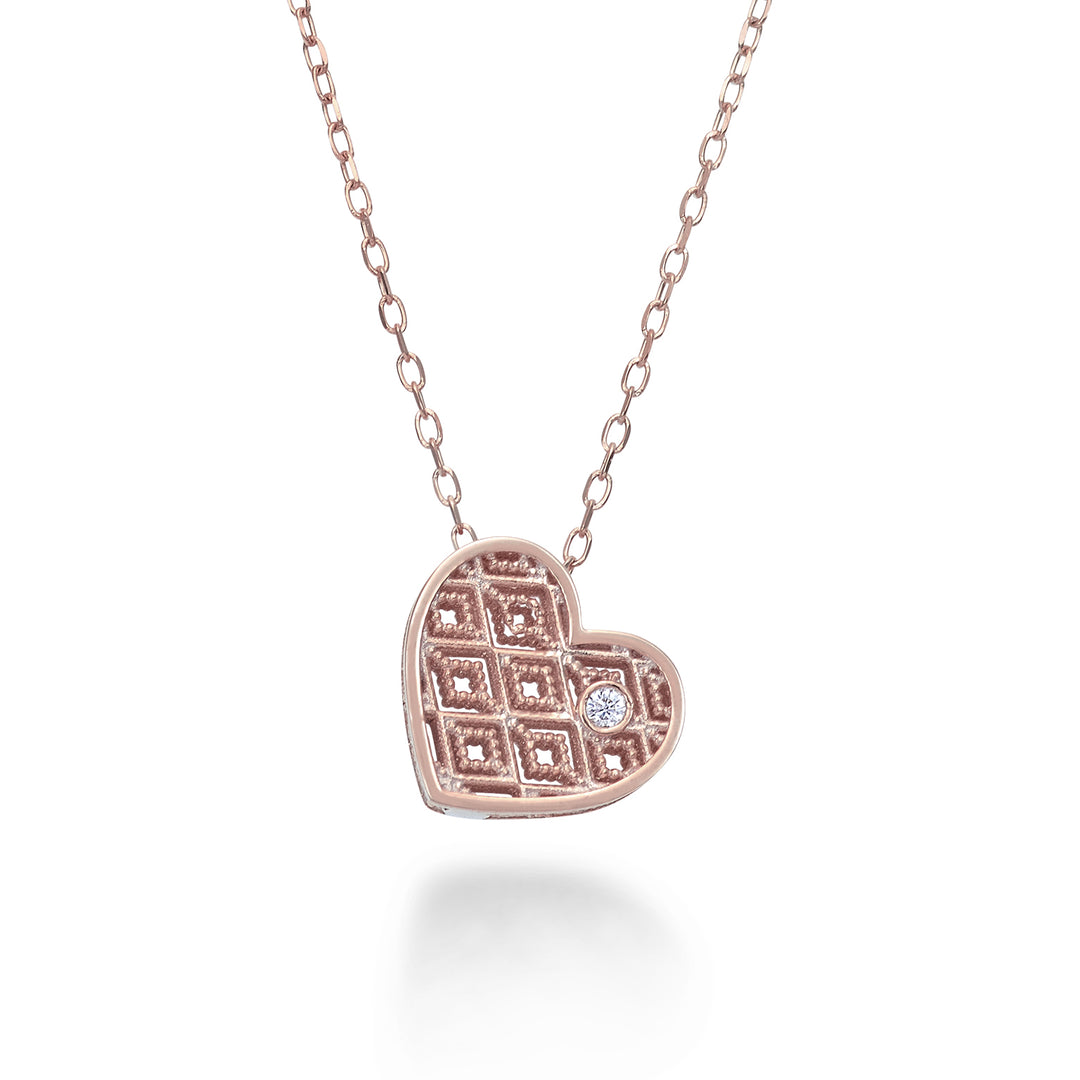 Nihama cl coeur en or rose 18 carats diam. ct.0,01NDHEART3