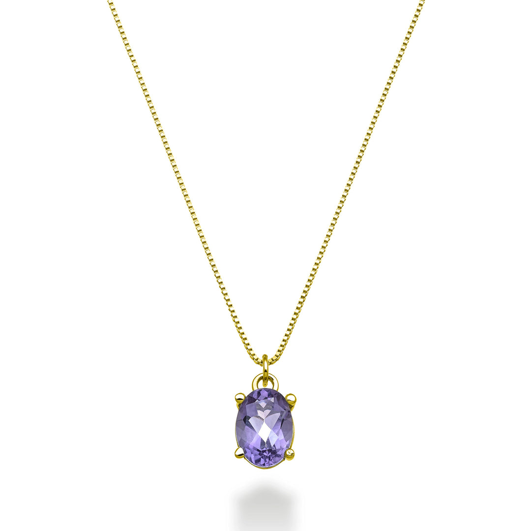 Nihama cl 18k améthyste ovale 7x5 ct.0.60 or jaune ND5141O1AMET