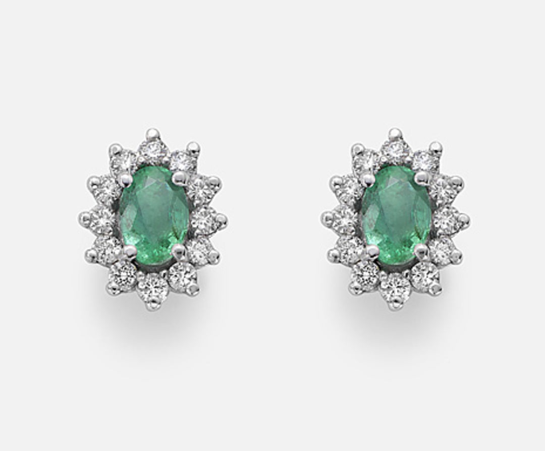 Nihama or 18k oval emerald 6x4 ct.0,60 diam. 0.46 ct NO5030O4BE