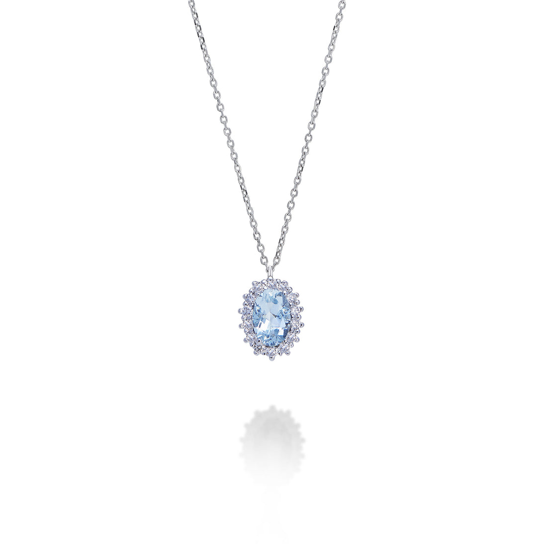 Mikiko cl 18k ovaler Aquamarin 6x4 ct.0,30 Durchm. ct.0,13 MD5086O4AM