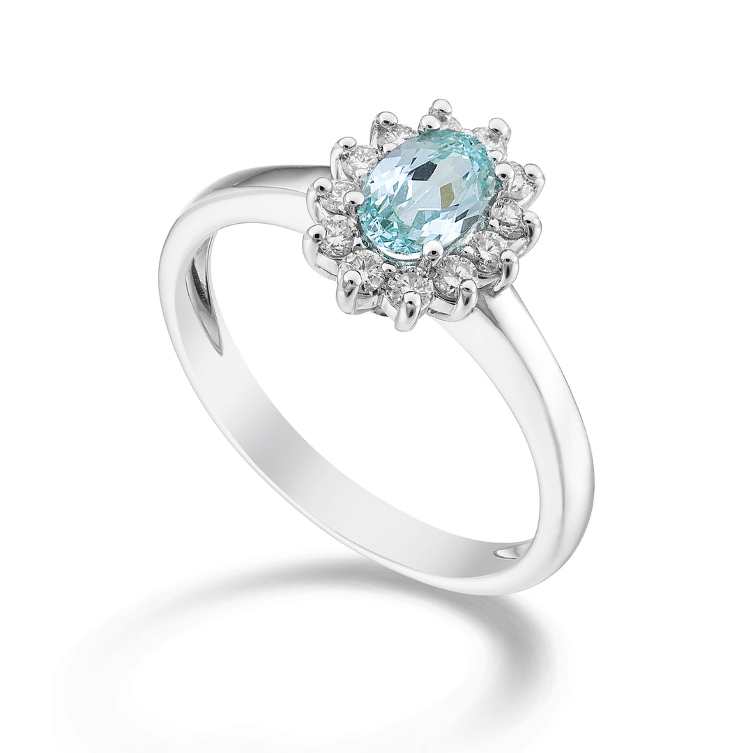 Nihama, ein 18 Karat ovaler Paraiba-Turmalin, 6 x 4 ct. 0,70 Durchm. 0,23 ct NA5093O4PAR