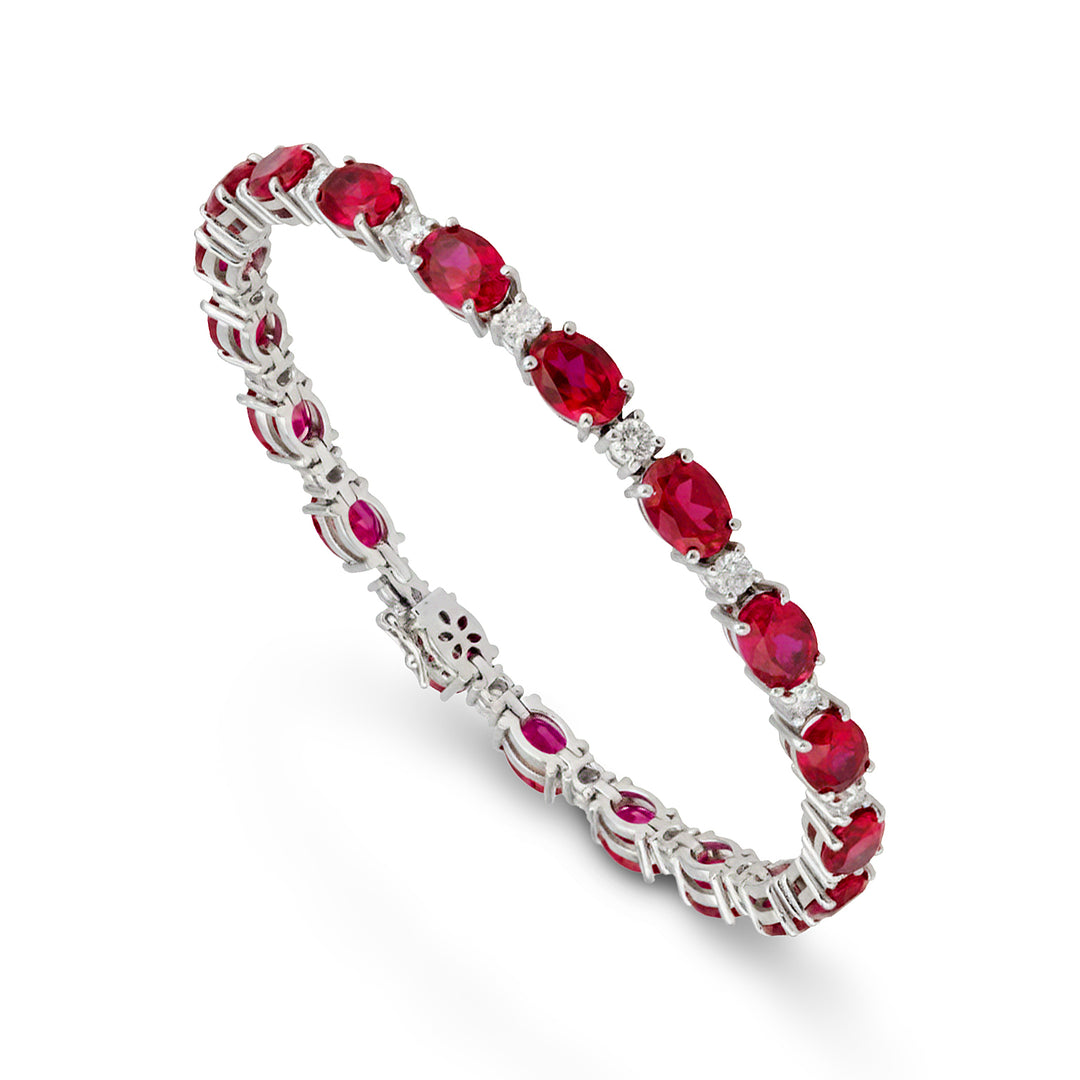 Golay bracciale tennis con rubini lab. e diamanti BCT001RUDI-21309110036