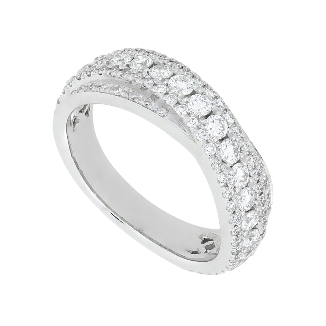Golay half round diamond track band ring AFMG003WDI-22125110018