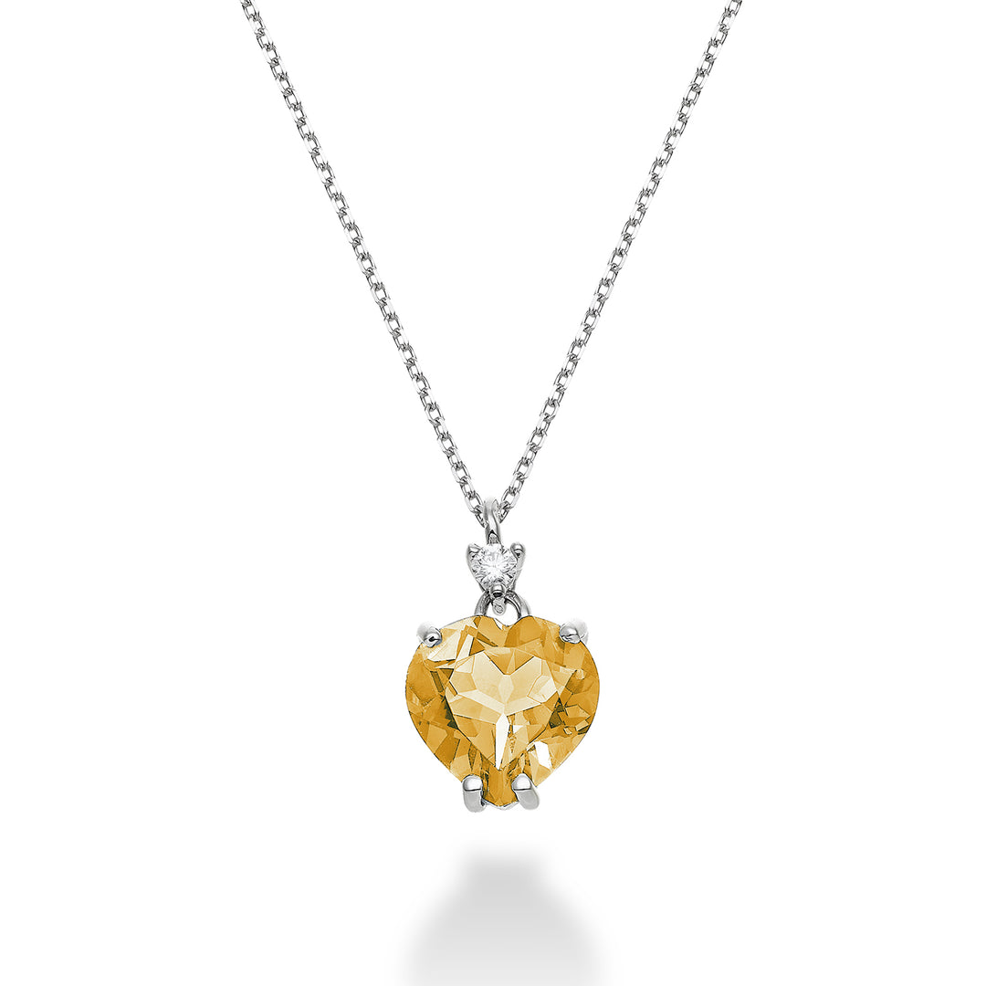 Nihama cl 18k Citrin Herz 8x8 ct.1,45 Durchm. ct.0,025 NPCL198DICITR88O4