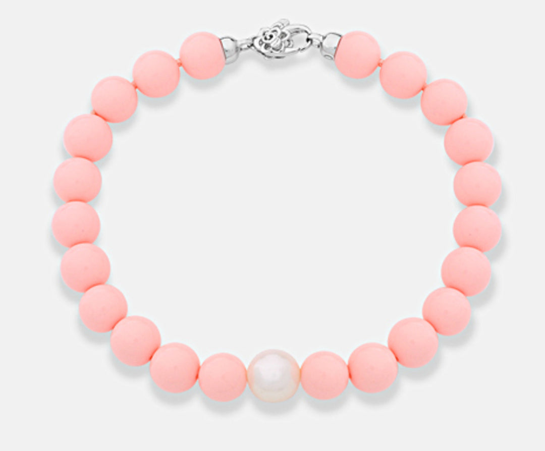 Mikiko br ag925 fw 9/10 rosa Korallenagglomerat 8 mm MB7364A4CORALLO