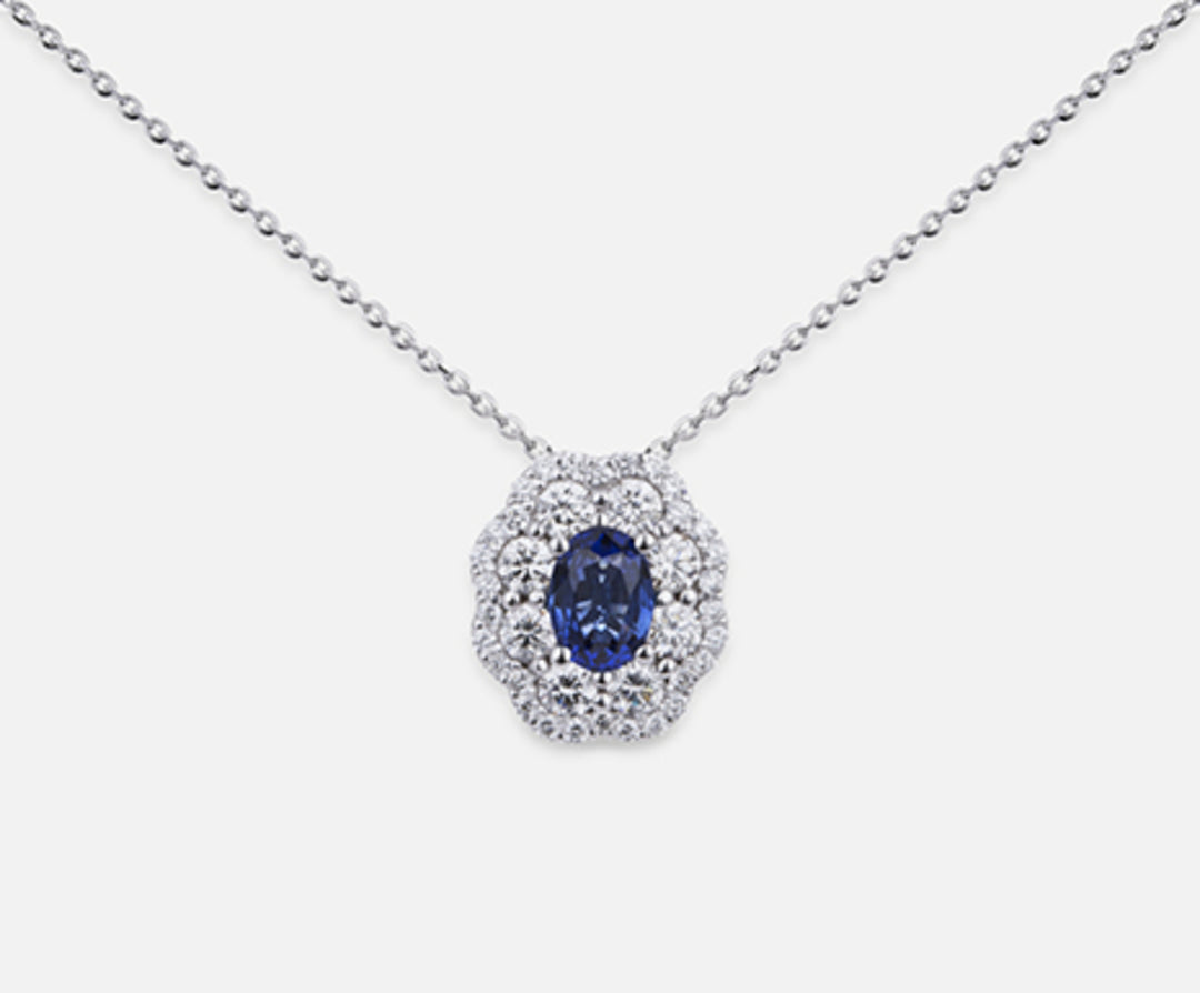 Mikiko cl 18k Saphir n. Oval 6x4 ct.0,57 Durchmesser ct.0,63 MD5057O4ZFN057