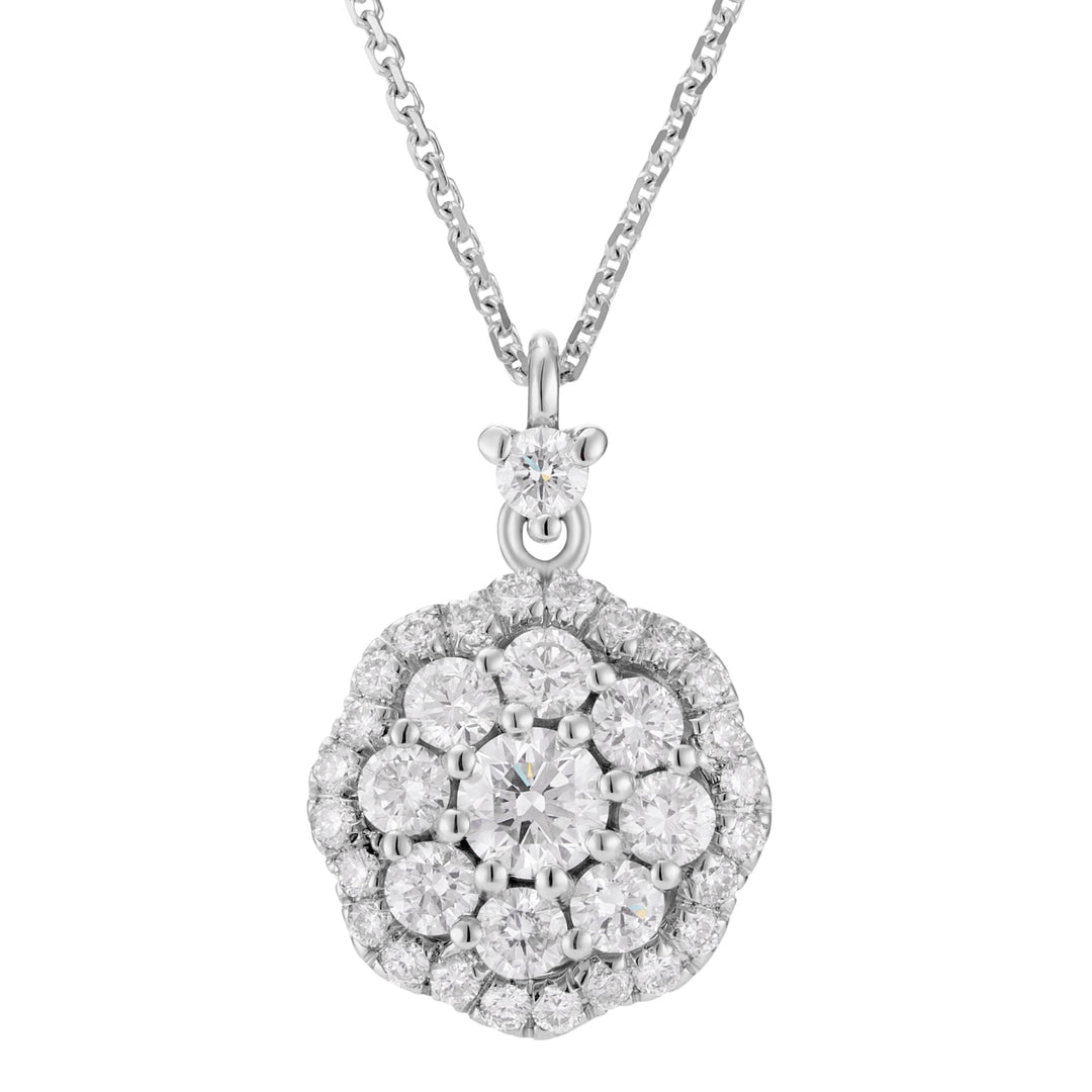 Collier Golay fleur étoiles de lumière cent 0,15 ct PCT004DI1-18257110156