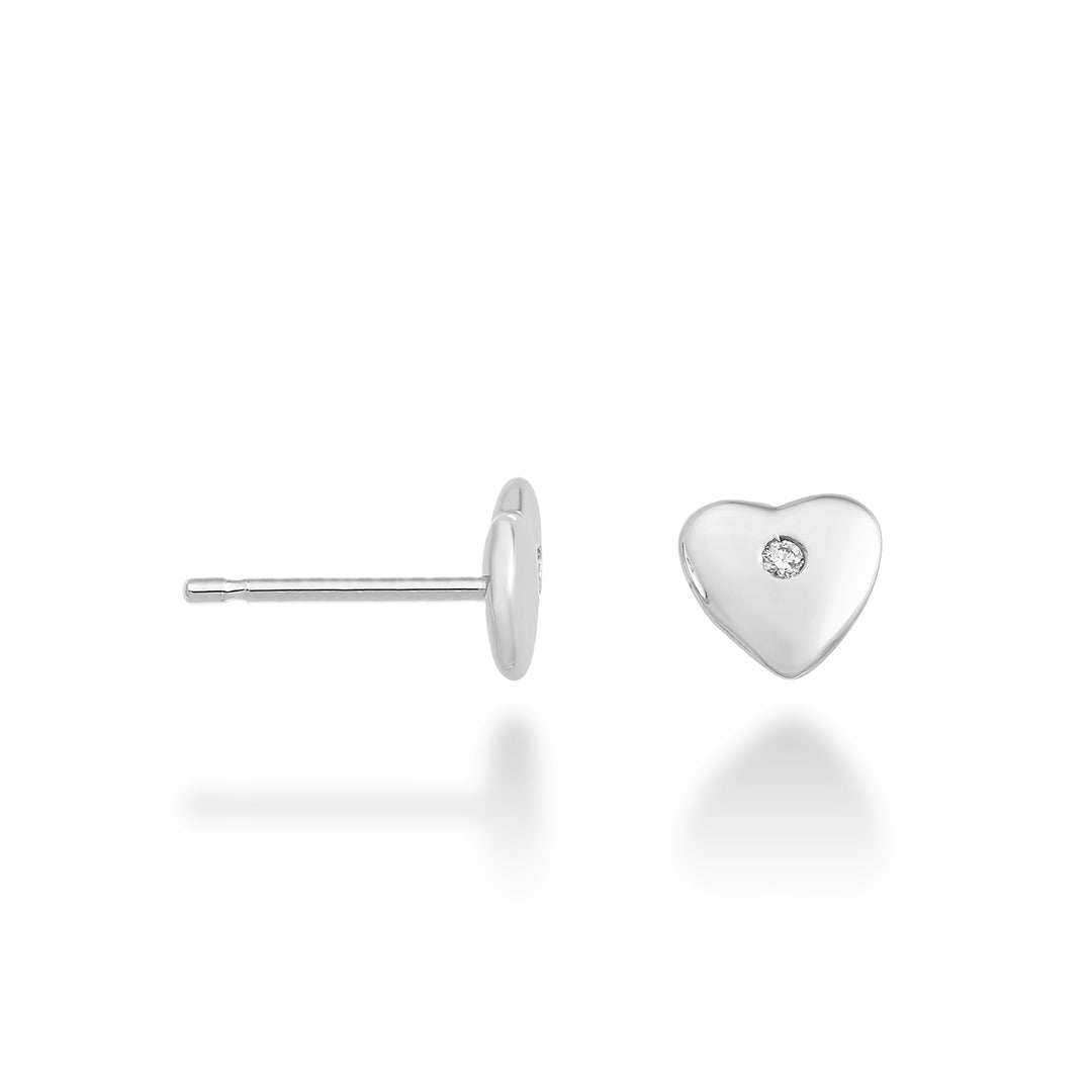 Mikiko ou coeur 18 carats 0,02 ct or blanc MO5107O4BR002