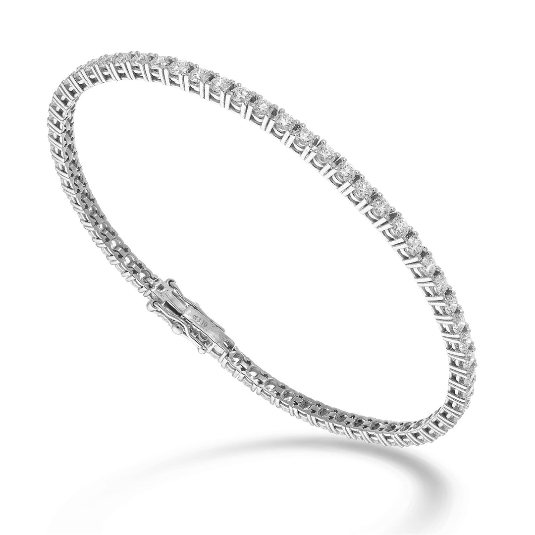 Gegossenes Tennisarmband der World Diamond Group. Lichtdraht ct 0,005 pro Stück BTF800D0008-175-26118110170